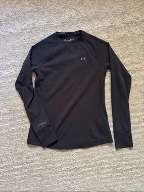 Under Armour Black Long Sleeve Base Layer 2.0 Thermal Top Cold Weather Gear S